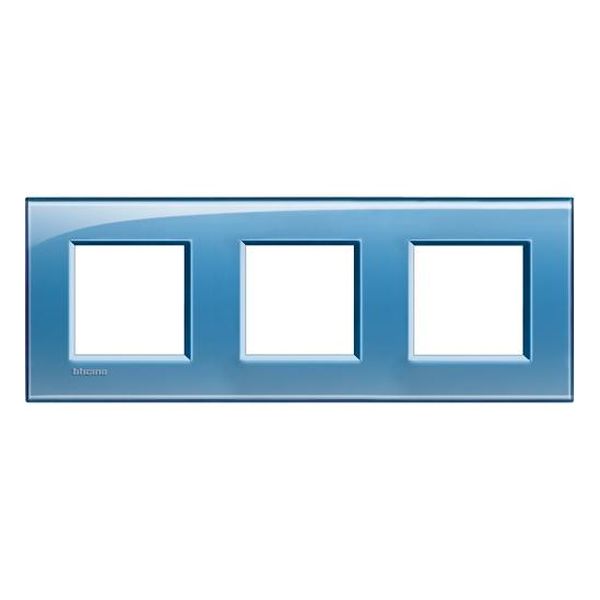BTICINO - LNA4802M3AD ТРОЙМА РАМКА 3Х2М BLUE DEEP ПРАВОЪГЪЛНА LIVINGLIGHT