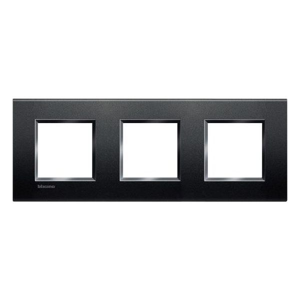 BTICINO - LNA4802M3AR ТРОЙНА РАМКА 3Х2М ANTHRACITE ПРАВОЪГЪЛНА LIVINGLIGHT