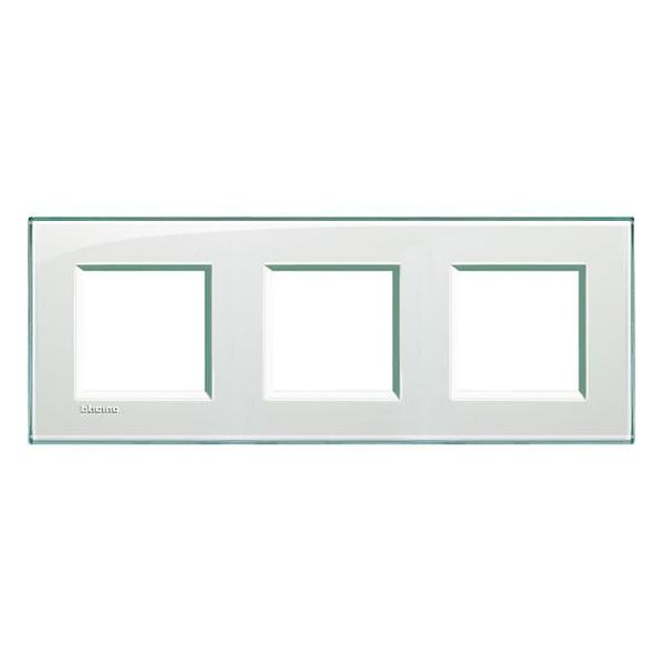 BTICINO - LNA4802M3KA ТРОЙНА РАМКА 3Х2М ACQUAMARINE ПРАВОЪГЪЛНА LIVINGLIGHT
