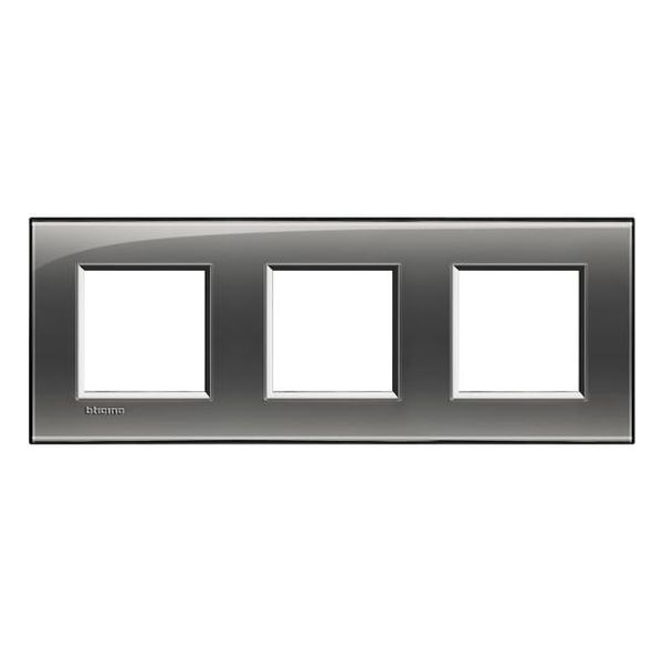 BTICINO - LNA4802M3KF ТРОЙНА РАМКА 3Х2М LONDON FOG ПРАВОЪГЪЛНА LIVINGLIGHT