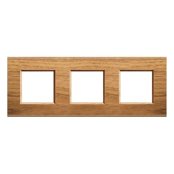 BTICINO - LNA4802M3LNC ДВОЙНА РАМКА 3Х2М WALNUT ДЪРВО ПРАВОЪГЪЛНА LIVINGLIGHT