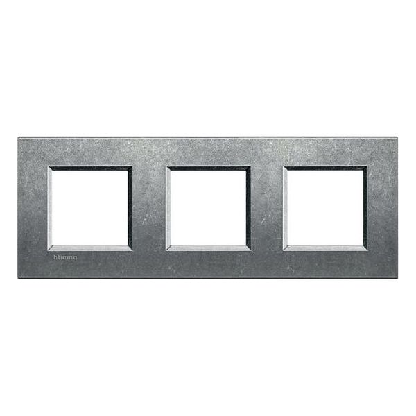 BTICINO - LNA4802M3NA ТРОЙНА РАМКА 3Х2М NATIVE МЕТАЛНА ПРАВОЪГЪЛНА LIVINGLIGHT
