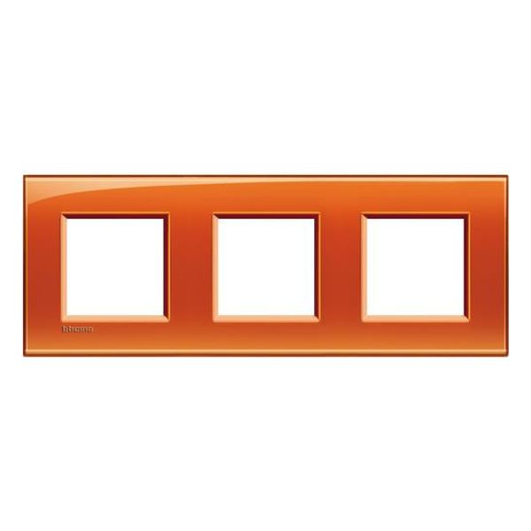 BTICINO - LNA4802M3OD ТРОЙНА РАМКА 3Х2М ORANGE DEEP ПРАВОЪГЪЛНА LIVINGLIGHT