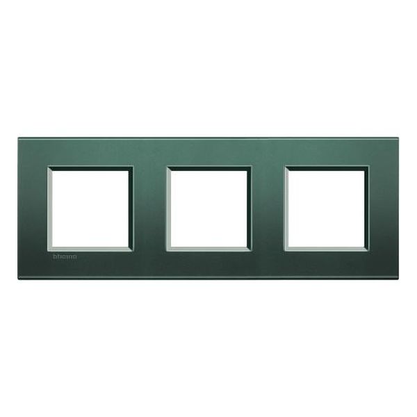 BTICINO - LNA4802M3PK ТРОЙНА РАМКА 3Х2М PARK МЕТАЛНА ПРАВОЪГЪЛНА LIVINGLIGHT