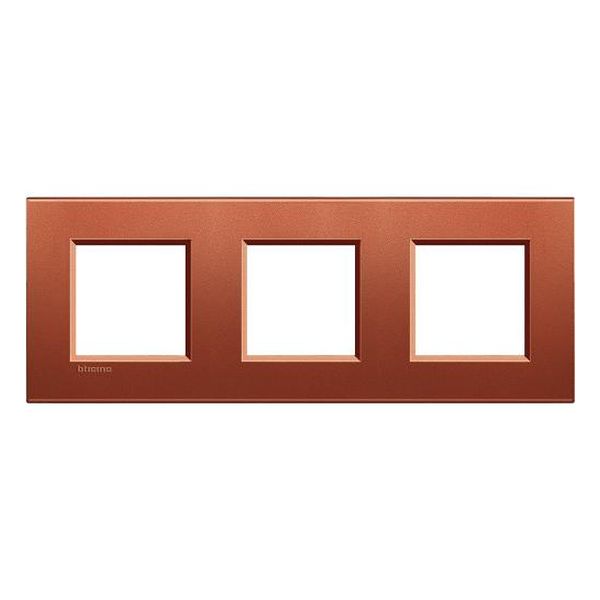 BTICINO - LNA4802M3RK ТРОЙНА РАМКА 3Х2М BRICK МЕТАЛНА ПРАВОЪГЪЛНА LIVINGLIGHT