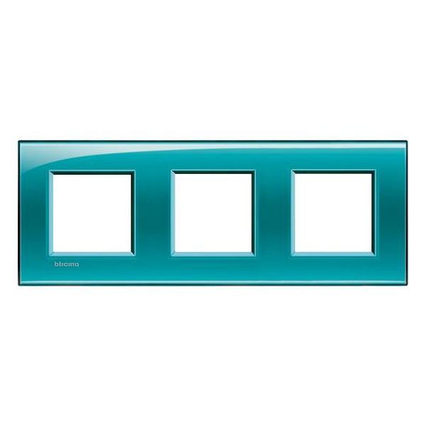 BTICINO - LNA4802M3VD ТРОЙНА РАМКА 3Х2М GREEN DEEP ПРАВОЪГЪЛНА LIVINGLIGHT