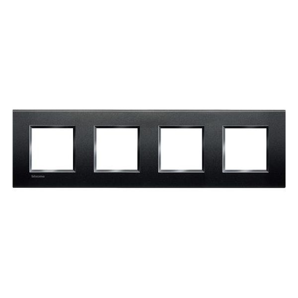 BTICINO - LNA4802M4AR ТРОЙНА РАМКА 4Х2М ANTHRACITE ПРАВОЪГЪЛНА LIVINGLIGHT