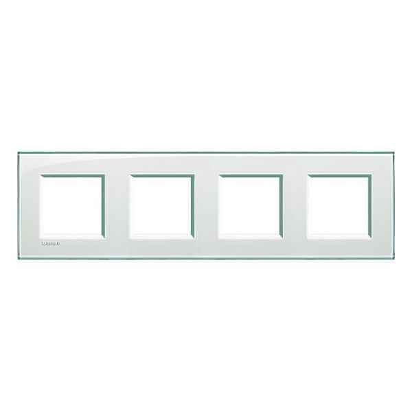 BTICINO - LNA4802M4KA ЧЕТВОРНА РАМКА 4Х2М ACQUAMARINE ПРАВОЪГЪЛНА LIVINGLIGHT