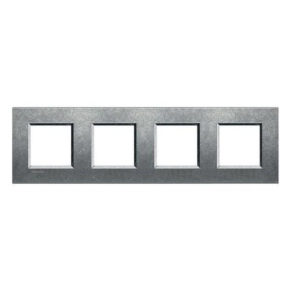 BTICINO - LNA4802M4NA ЧЕТВОРНА РАМКА 4Х2М NATIVE МЕТАЛНА ПРАВОЪГЪЛНА LIVINGLIGHT