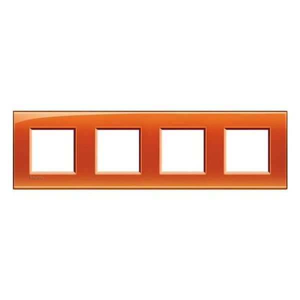 BTICINO - LNA4802M4OD ЧЕТВОРНА РАМКА 4Х2М ORANGE DEEP ПРАВОЪГЪЛНА LIVINGLIGHT