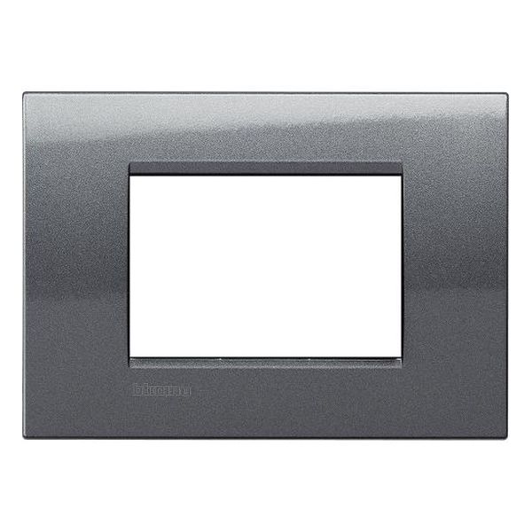 BTICINO - LNA4803AC РАМКА 3М STEEL МЕТАЛНА ПРАВОЪГЪЛНА LIVINGLIGHT