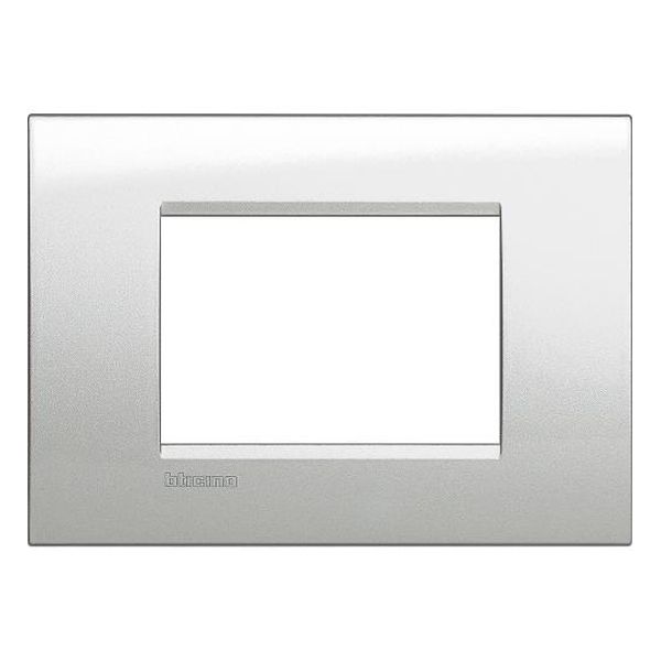 BTICINO - LNA4803AG РАМКА 3М SILVER МЕТАЛНА ПРАВОЪГЪЛНА LIVINGLIGHT