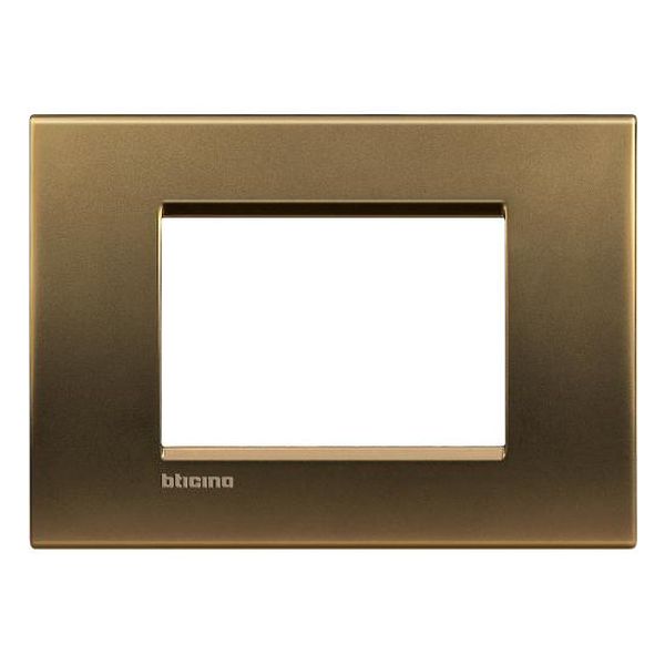BTICINO - LNA4803BZ РАМКА 3М BRONZE МЕТАЛНА ПРАВОЪГЪЛНА LIVINGLIGHT