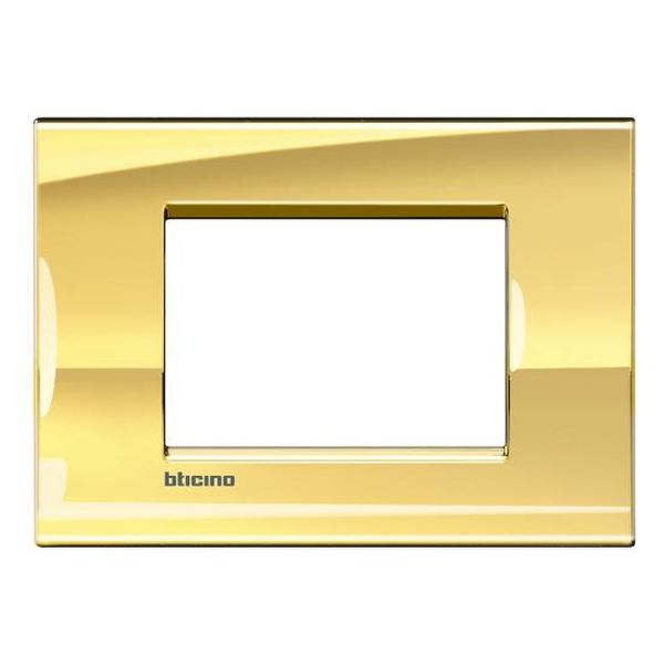 BTICINO - LNA4803OA РАМКА 3М ICE GOLD МЕТАЛНА ПРАВОЪГЪЛНА LIVINGLIGHT