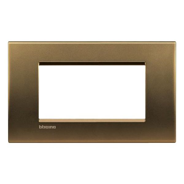 BTICINO - LNA4804BZ РАМКА 4М BRONZE МЕТАЛНА ПРАВОЪГЪЛНА LIVINGLIGHT
