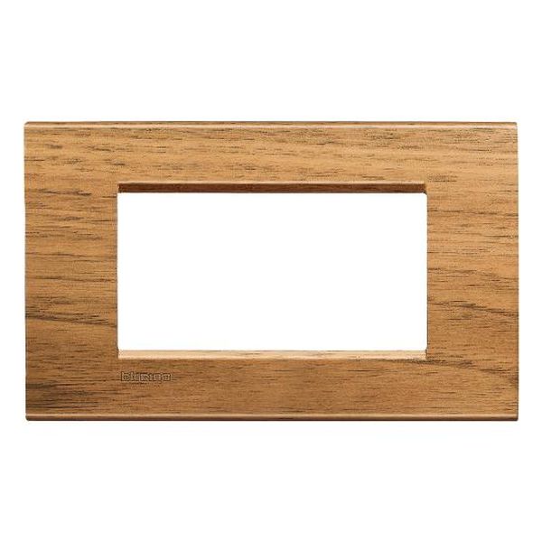BTICINO - LNA4804LNC РАМКА 4М WALNUT ДЪРВО ПРАВОЪГЪЛНА LIVINGLIGHT