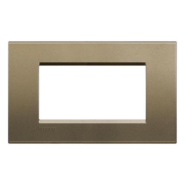 BTICINO - LNA4804SQ РАМКА 4М SQUARE ПРАВОЪГЪЛНА МЕТАЛНА LIVINGLIGHT