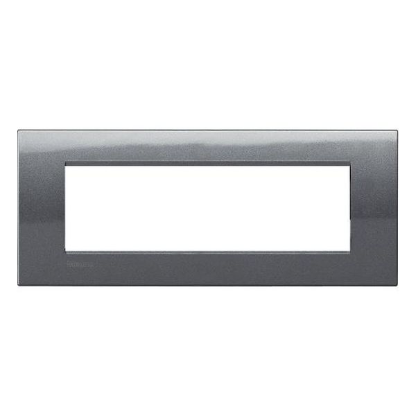 BTICINO - LNA4807AC РАМКА 7М STEEL МЕТАЛНА ПРАВОЪГЪЛНА LIVINGLIGHT