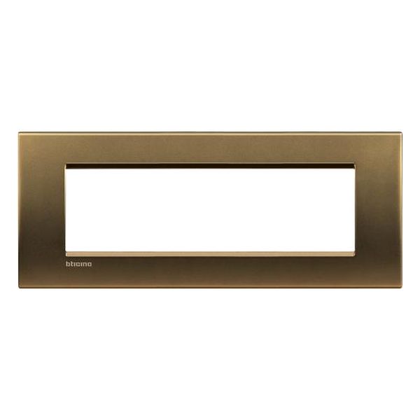 BTICINO - LNA4807BZ РАМКА 7М BRONZE МЕТАЛНА ПРАВОЪГЪЛНА LIVINGLIGHT