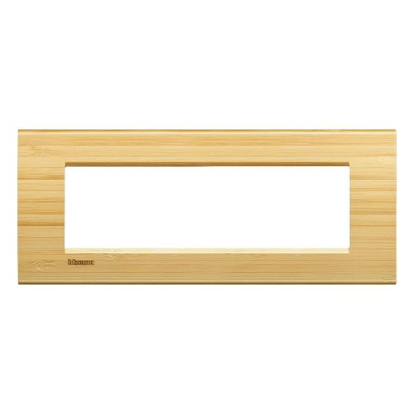 BTICINO - LNA4807LBA РАМКА 7М BAMBOO ДЪРВО ПРАВОЪГЪЛНА LIVINGLIGHT