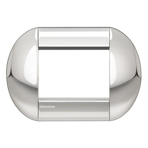 BTICINO - LNB4803CR РАМКА 3М CHROME МЕТАЛНА ЕЛИПСОВИДНА LIVINGLIGHT