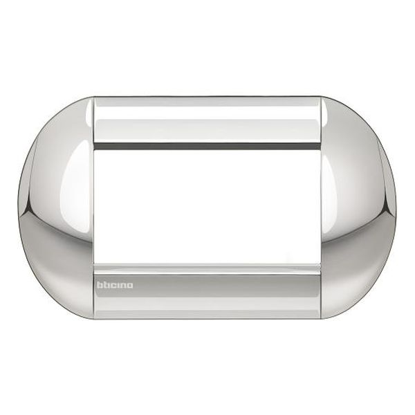 BTICINO - LNB4804CR РАМКА 4М CHROME МЕТАЛНА ЕЛИПСОВИДНА LIVINGLIGHT