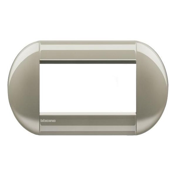 BTICINO - LNB4804TC РАМКА 4М TITANIUM МЕТАЛНА ЕЛИПСОВИДНА LIVINGLIGHT