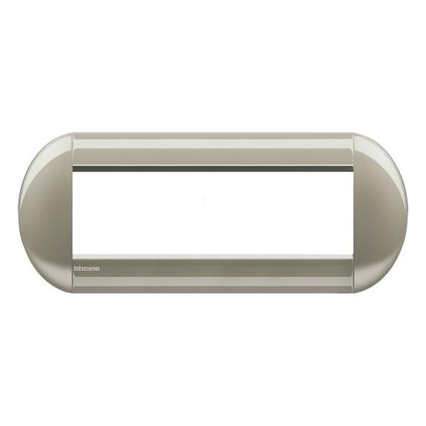 BTICINO - LNB4807TC РАМКА 7М TITANIUM МЕТАЛНА ЕЛИПСОВИДНА LIVINGLIGHT