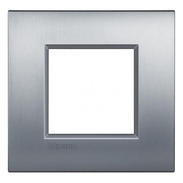 BTICINO - LNC4802CRS РАМКА 2 МОД. МЕТАЛНА BRUSHED CHOME AIR LL BTICINO