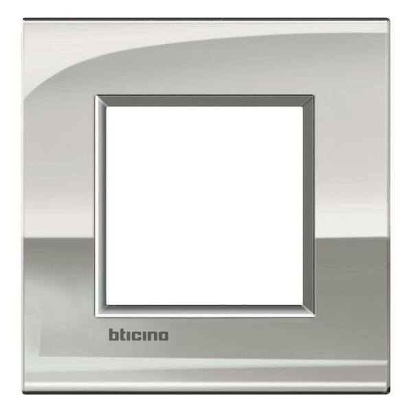 BTICINO - LNC4802PL РАМКА 2М PALLADIUM МЕТАЛНА LIVINGLIGHT AIR
