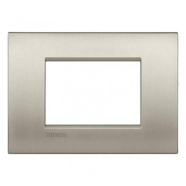 BTICINO - LNC4803TIS РАМКА 3 МОД. МЕТАЛНА BRUSHED TITANIUM AIR LL BTICINO
