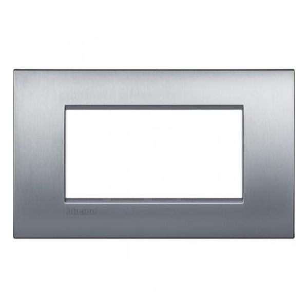 BTICINO - LNC4804CRS РАМКА 4 МОД. МЕТАЛНА BRUSHED CHROME AIR LL BTICINO