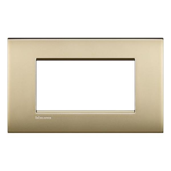 BTICINO - LNC4804OF РАМКА 4М GOLD MAT МЕТАЛНА LIVINGLIGHT AIR