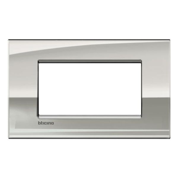 BTICINO - LNC4804PL РАМКА 4М PALLADIUM МЕТАЛНА LIVINGLIGHT AIR