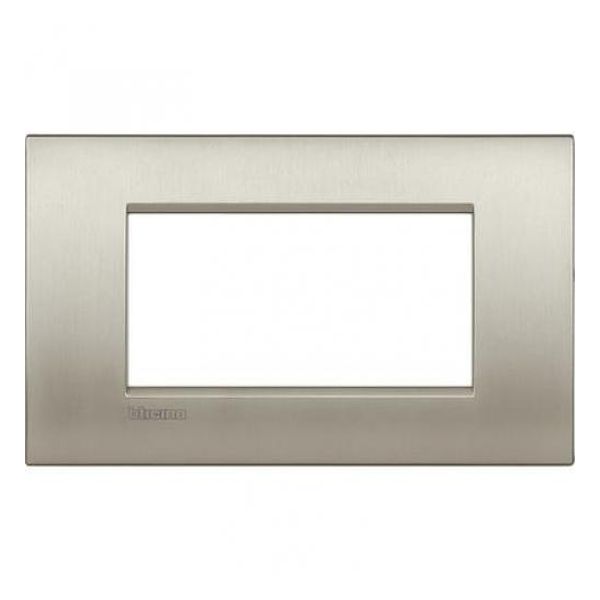 BTICINO - LNC4804TIS РАМКА 4 МОД. МЕТАЛНА BRUSHED TITANIUM AIR LL BTICINO