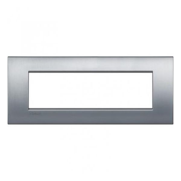 BTICINO - LNC4807CRS РАМКА 7 МОД. МЕТАЛНА BRUSHED CHROME AIR LL BTICINO