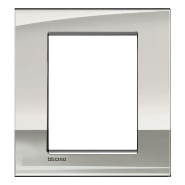 BTICINO - LNC4826PL РАМКА 3+3 МОДУЛА PALLADIUM МЕТАЛНА LIVINGLIGHT AIR