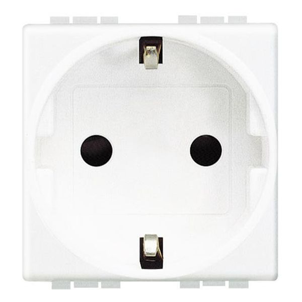 BTICINO - N4141 КОНТАКТ 2P+E 16A 250VAC НЕМСКИ СТАНДАРТ БЯЛО