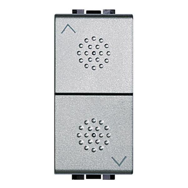 BTICINO - NT4037 БУТОН ЗА УПРАВЛЕНИЕ НА ЩОРИ LIVING LIGHT АЛУМИНИЙ