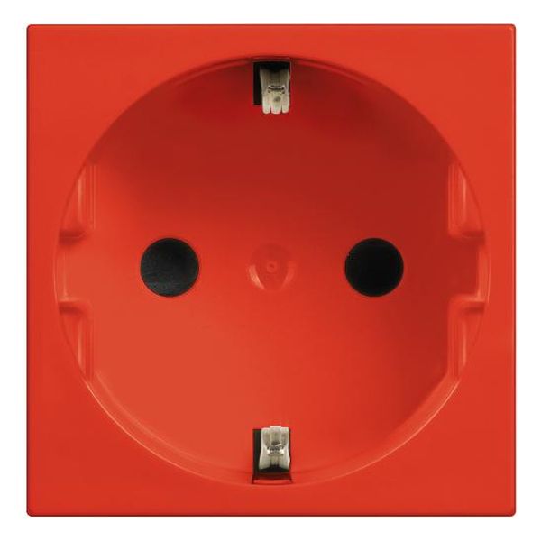 BTICINO - R4141R КОНТАКТ ШУКО 2Р+Е 16А CLASSIA ЧЕРВЕНО