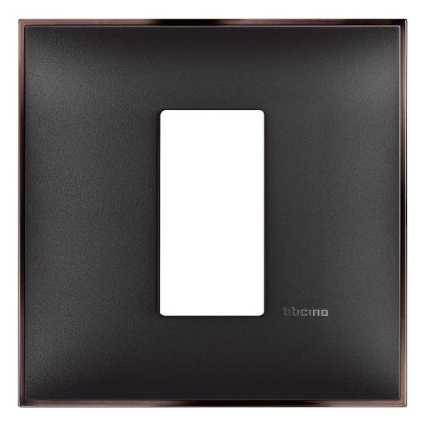 BTICINO - R4801BH РАМКА 1М НЕМСКИ СТАНДАРТ ЧЕРНО С НИКЕЛ CLASSIA