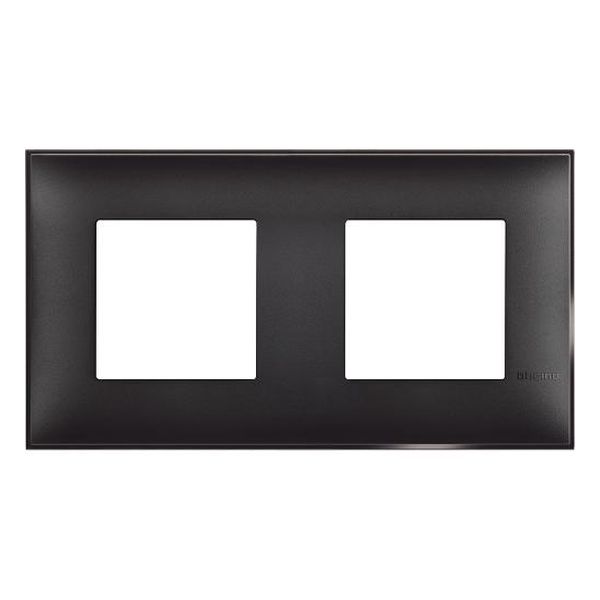 BTICINO - R4802M2BG РАМКА 2Х2М НЕМСКИ СТАНДАРТ ЧЕРЕН САТЕН CLASSIA