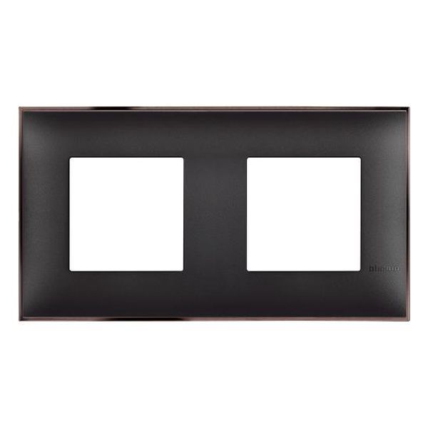 BTICINO - R4802M2BH РАМКА 2Х2М НЕМСКИ СТАНДАРТ ЧЕРНО С НИКЕЛ CLASSIA