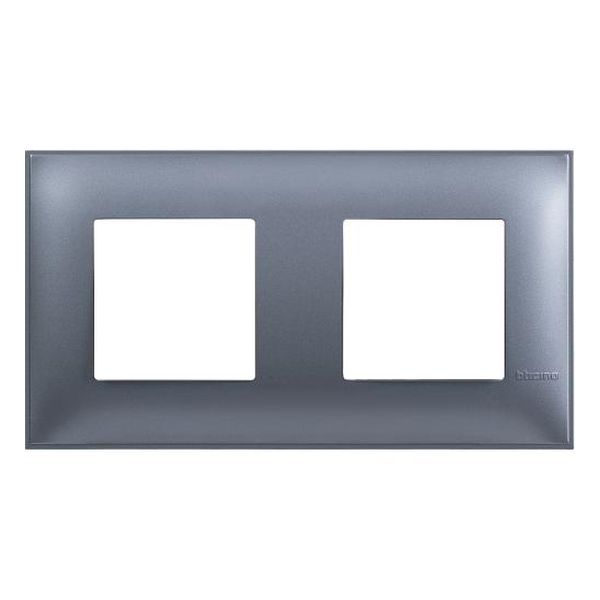 BTICINO - R4802M2LM РАМКА 2Х2М НЕМСКИ СТАНДАРТ СИН МЕТАЛИК CLASSIA