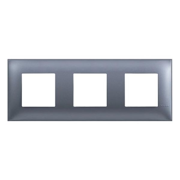 BTICINO - R4802M3LM РАМКА 3Х2М НЕМСКИ СТАНДАРТ СИН МЕТАЛИК CLASSIA