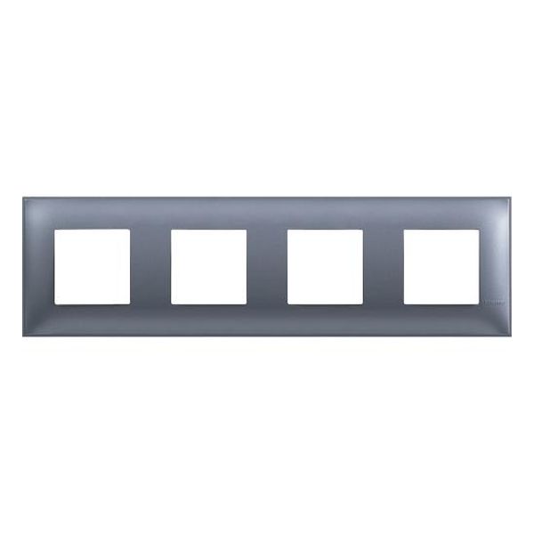 BTICINO - R4802M4LM РАМКА 4Х2М НЕМСКИ СТАНДАРТ СИН МЕТАЛИК CLASSIA