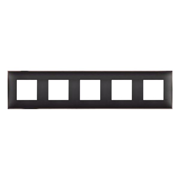 BTICINO - R4802M5BH РАМКА 5Х2М НЕМСКИ СТАНДАРТ ЧЕРНО С НИКЕЛ CLASSIA