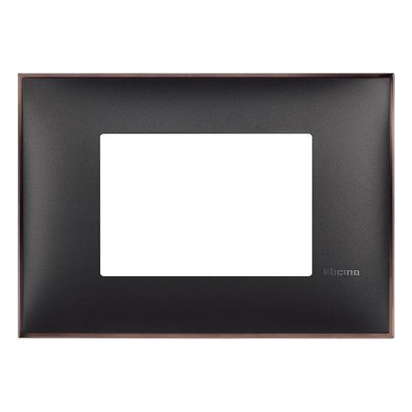 BTICINO - R4803BH РАМКА 3М ИТАЛИАНСКИ СТАНДАРТ ЧЕРНО С НИКЕЛ CLASSIA