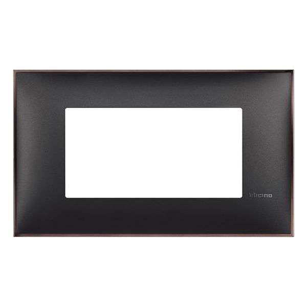 BTICINO - R4804BH РАМКА 4М ИТАЛИАНСКИ СТАНДАРТ ЧЕРНО С НИКЕЛ CLASSIA