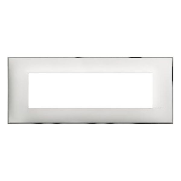 BTICINO - R4807WR РАМКА 7М ИТАЛИАНСКИ СТАНДАРТ БЯЛО С ХРОМ CLASSIA